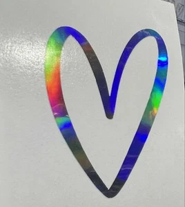 Pair of Hearts Vinyl Decal - Love Symbol Car Window Holographic Options - Bild 1 von 11