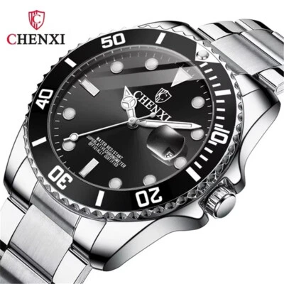 CHENXI Reloj Hombre Informal Acero Pareja Reloj Pulsera Hombre Luminoso Fecha Reloj Deportivo Foto 1 de 4