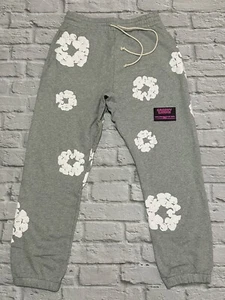 Denim Tears Grey Cotton Wreath Joggers - Different Sizes Available - Picture 1 of 3