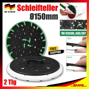 2* 150mm Klett Schleifteller weich/Hart Für Festool RO 150 FEQ Exzenterschleifer - Bild 1 von 15