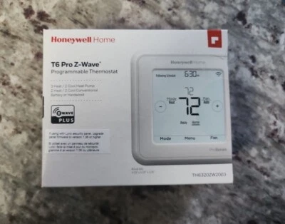 Honeywell T6 Pro Series Z-Wave Programmable Thermostat -White NEW (TH6320ZW2003) - Image 1 of 4