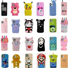 3D Cat Mario Stitch Unicorn Phone Case Cover For iPhone 11 Pro Max XR X 6 7 8 SE