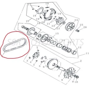 OEM SSR SR170 CORREA DE TRANSMISIÓN A00082-07-00 - Imagen 1 de 1