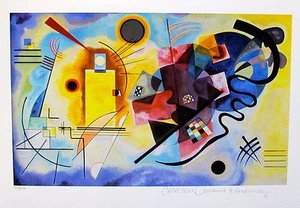 Wassily Kandinsky YELLOW RED & BLUE Estate Signed Limited Edition Art 11" x 15" - Picture 1 of 2