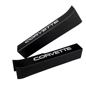 2pc GM Licensed Door Sill Protectors with Embossed Logo for 1988-89 C4 Corvette - Picture 1 of 4