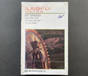 SLAUGHTER-STICK IT TO YA 1990 KOREA EMI FIRST PRESS CASSETTES FACTORY SEALED - Picture 1 of 4
