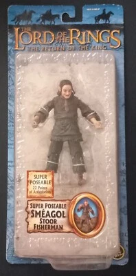 2004 Toybiz Lord of the Rings ROTK Super Poseable SMEAGOL STOOR FISHERMAN New - Image 1 of 2
