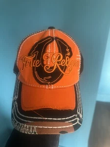 True Religion Omega Orange Baseball Cap - Picture 1 of 6