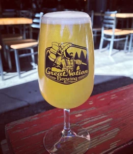 10.5 oz Flute Glass Craft Beer Brew ~ GREAT NOTION Brewing Co Portland Oregon - Picture 1 of 1