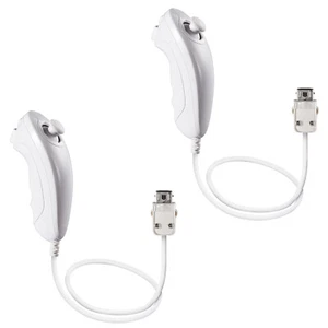 2Pack Wii Nunchuck Controller Joystick Gamepad Replacement for Wii/Wii U Console - Picture 1 of 29