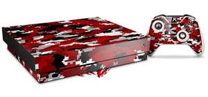 Skin Set für XBOX One X WraptorCamo Digital Camo Rot - Bild 1 von 3