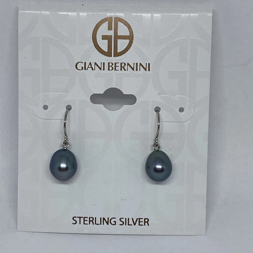 Giani Bernini Blue Cultured Freshwater Pearl Drop Earrings Sterling Silver Cp94