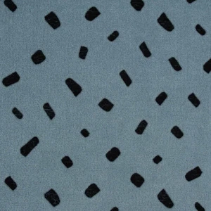 Bekleidungsstoff Nicky Tupfen Punkte jeansblau schwarz 1,55m Breite - Bild 1 von 8