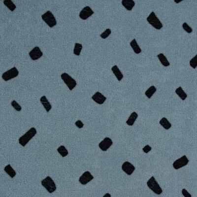 Bekleidungsstoff Nicky Tupfen Punkte jeansblau schwarz 1,55m Breite - Bild 1 von 4