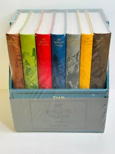 The World of Tolkien - David Day - 7 Faux Leather Book Set in Slipcase ~ Sealed - Picture 1 of 2