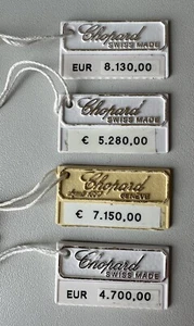 4 Genuine CHOPARD Watch Tag Hang Tug - Picture 1 of 3
