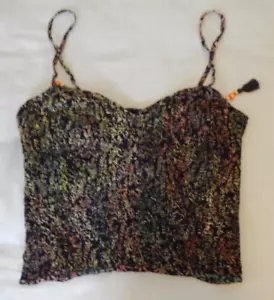 Zara Basic Collection Neckholder kurzes Top mit dünnen Riemen und Perlen Größe S neu ohne Etikett - Bild 1 von 5
