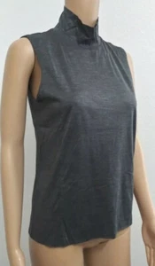 GIORGIO ARMANI Corp Gr. US 10 grau 100 % reine Seide Pullover ärmellose Bluse - Bild 1 von 12