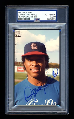 DANNY TARTABULL SIGNED ORIGINAL TYPE 1 MINOR LEAGUE PHOTO PSA/DNA 1984 SLC GULLS - Image 1 of 2