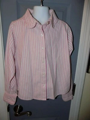 Camisa de manga comprida listrada rosa HARTSTRINGS tamanho 10 feminina em excelente estado usado - Imagem 1 de 3