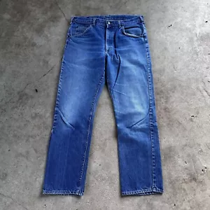 VINTAGE Lee Riders 60s 70s Straight Leg Talon Men's Jeans Sz 36x30 Embroidered - Picture 1 of 15