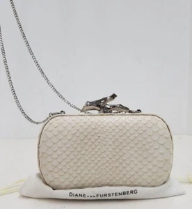 DVF Diane von Furstenberg Lytton Small Clutch
in White Python w/ Orig Dust Bag - Picture 1 of 5