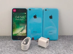 9/10 Good&Original Apple iPhone 5c Blue 8/16/32GB Factory UNlocked Gift - Picture 1 of 11