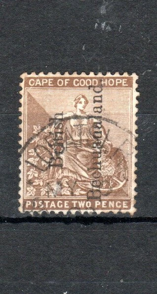 British Bechuanaland  1891 2d CGH opt variety SG 32b FU CDS - Image 1 of 1