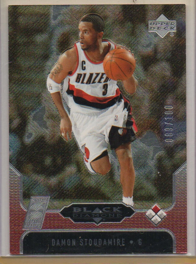 2004-05 Upper Deck Black Diamond Red Diamond /100 DAMON STOUDAMIRE #67, Blazers - Image 1 of 2