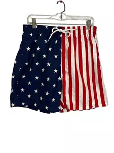 Shein Men's USA Flag Swim Trunks - Pockets - Size XL - Picture 1 of 8