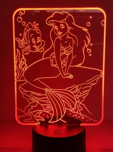 La Sirenetta Disney Lampada notturna LED 3d USB Multicolore - Foto 1 di 5