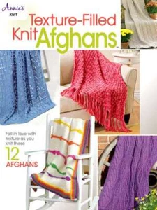 NEW ANNIE'S KNIT TEXTURE-FILLED KNIT AFGHANS 12 DESIGNS - Picture 1 of 2