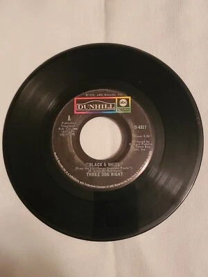 Three Dog Night-Black And White/Freedom for the Stallion 7'' Vinyl Record 1972 - Image 1 of 4