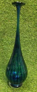 Stunning Jane Charles Signed Studio art glass Blue Urchin Vase - Picture 1 of 4