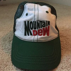 Nascar Hat #88 Earnhardt Jr Mountain Dew Baseball Cap Snap Back Green White - Picture 1 of 7
