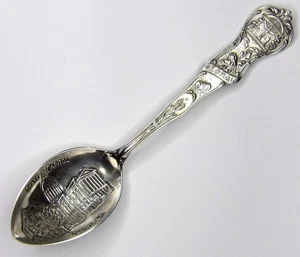 ⭐ ATLANTA GEORGIA STATE CAPITOL STERLINGSILBER LÖFFEL ~ 4,2" ~ VINTAGE ~ TOP - Bild 1 von 4