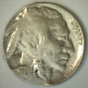 RARE Planchet ERROR Buffalo Nickel 5c Thin Planchet Off Center AU/BU Type Coin - Picture 1 of 2
