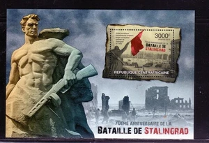 REPÚBLICA CENTROAFRICANA 2013 BATALLA DE STALINGRADO COMO NUEVO EN MUY BUEN ESTADO NH O.G S/S (2CA) - Imagen 1 de 1