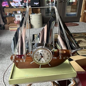 Vintage Master Crafters Wood And Metal Ship Clock. - Picture 1 of 23