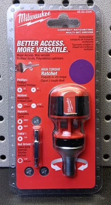 Milwaukee 48-22-2330 8-in-1 Hex Shank Compact Ratcheting Multi-Bit Driver (bn) - Image 1 of 4