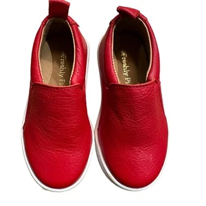 Freshly Picked Youth 7 Slip On Sneakers in Red Leather - Picture 1 of 5