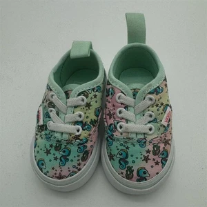 Zapatillas deportivas Vans para niños pequeños auténticas de encaje elástico con estampado de estrellas de mar de caballito de mar - Imagen 1 de 8