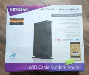 NETGEAR AC1750 Wifi Cable Modem Router Xfinity Dual Band Gigabit C6300 SEALED - Picture 1 of 4