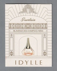 Carte publicitaire + patch  - Idylle de Guerlain recto verso 2 volets - Foto 1 di 2