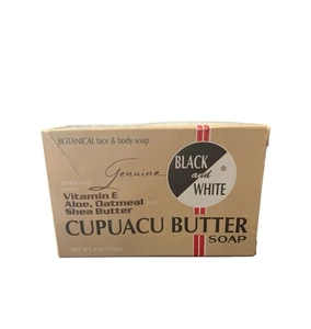 Echte Schwarz & Weiß Cupuacu Butter Seife 6oz (1 Neu/Gerissen Box) - Bild 1 von 4