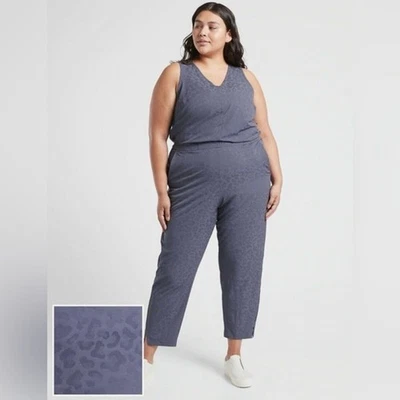 Macacão Athleta Brooklyn Texturizado Tamanho 16 Azul Periwinkle Sem Mangas Novo com etiquetas - Imagem 1 de 4