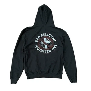 Sudadera con Capucha Bad Religion Para Hombre Pequeña Negra Punk Rock Pennywise Tour Mercancía - Imagen 1 de 6