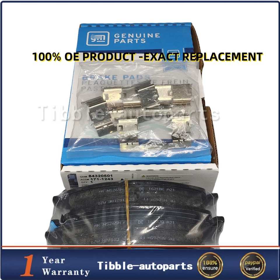 OEM 84320501 For GM 14-20 Cadillac Sierra Yukon Chevrolet Front Brake Pads Kit Foto 1 de 4
