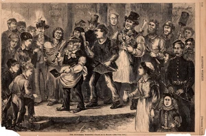 1871 Harpers Weekly original print only December 9 - Butcher's Wedding - Picture 1 of 1