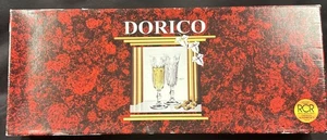 Vtg Set Of 6 RCR Dórico 24% Royal Crystal Rock Cristallo Champagne Glasses Italy - Picture 1 of 17